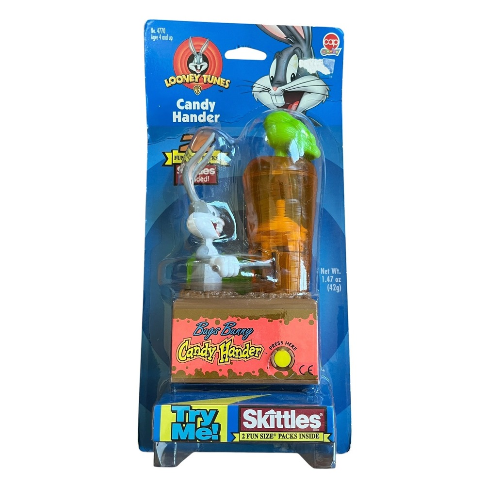 Vintage 1998 Looney Tunes Bugs Bunny Candy Hander Skittles Dispenser 4770 NIB